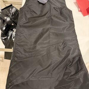 Prada Black Satin Mini Dress